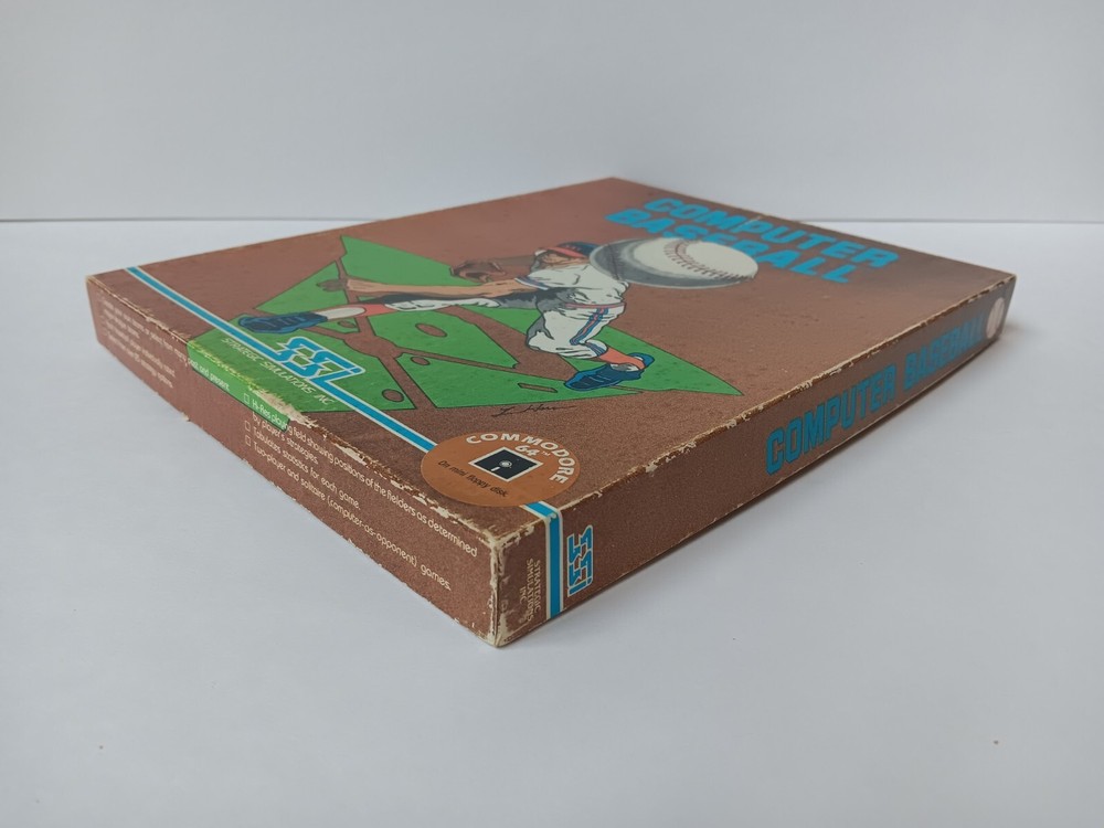 Computer Baseball Commodore 64 Mini Strategic Solutions Box Only - Damage, AS IS