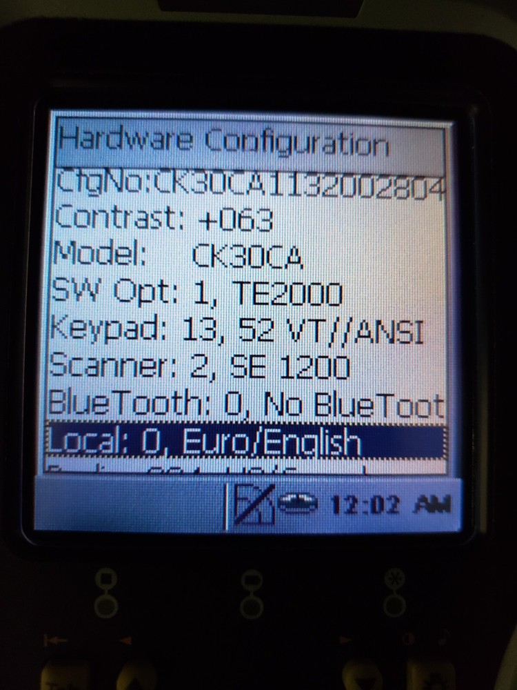 Intermec CK30 CK30CA1132002804 Color LCD TE2000 Laser Computer Barcode Scanner