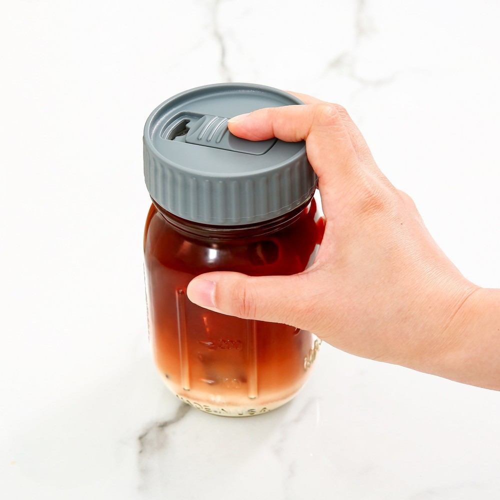 Plastic Mason Jar Drinking Lid Free Replacement Lid for Iced Coffee
