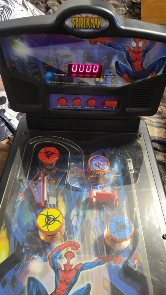 Marvel SPIDER-MAN 3 2007 Table-Top Mini Pinball Machine Used Tested WORKS