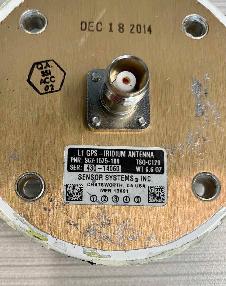 Sensor Systems GPS Iridium Antenna pn: S67-1575-109