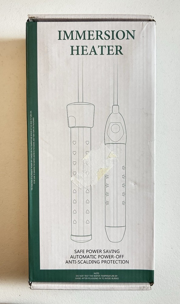 NEW! Immersion Water Heater Anti-Scalding Power Saving Automatic Power-Off