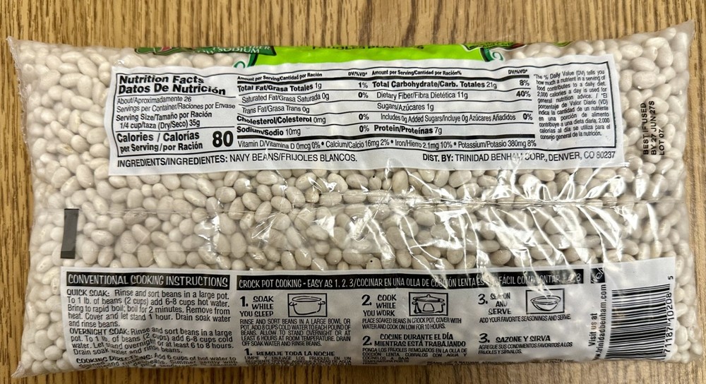 *BULK* Navy Beans Non-GMO, Raw, Sproutable, 2lb Intervals