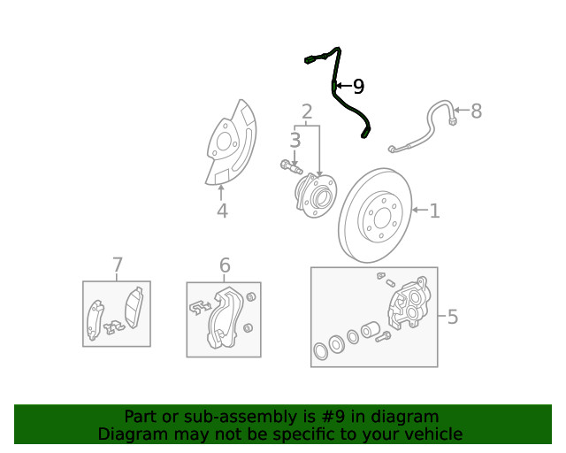 Genuine GM Front Wheel Speed Sensor 22739727