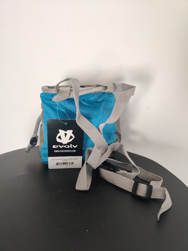 Evolv Roundtangular knit rare Chalkbag - Climbing Boulder BLUE POOL