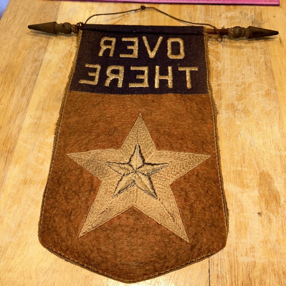 Man-in-Service Flag "OVER THERE" handmade **see notes**