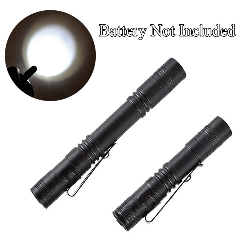 TACTICAL FLASHLIGHT SMALL LED Torch Light Mini Pen Super Bright TINY Penlight ✔