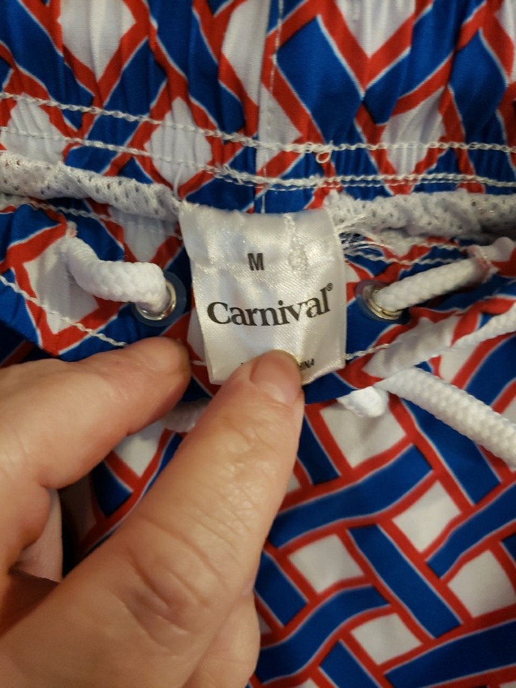 Carnival Cruise Lines Multicolor Swim Trunks Size Medium