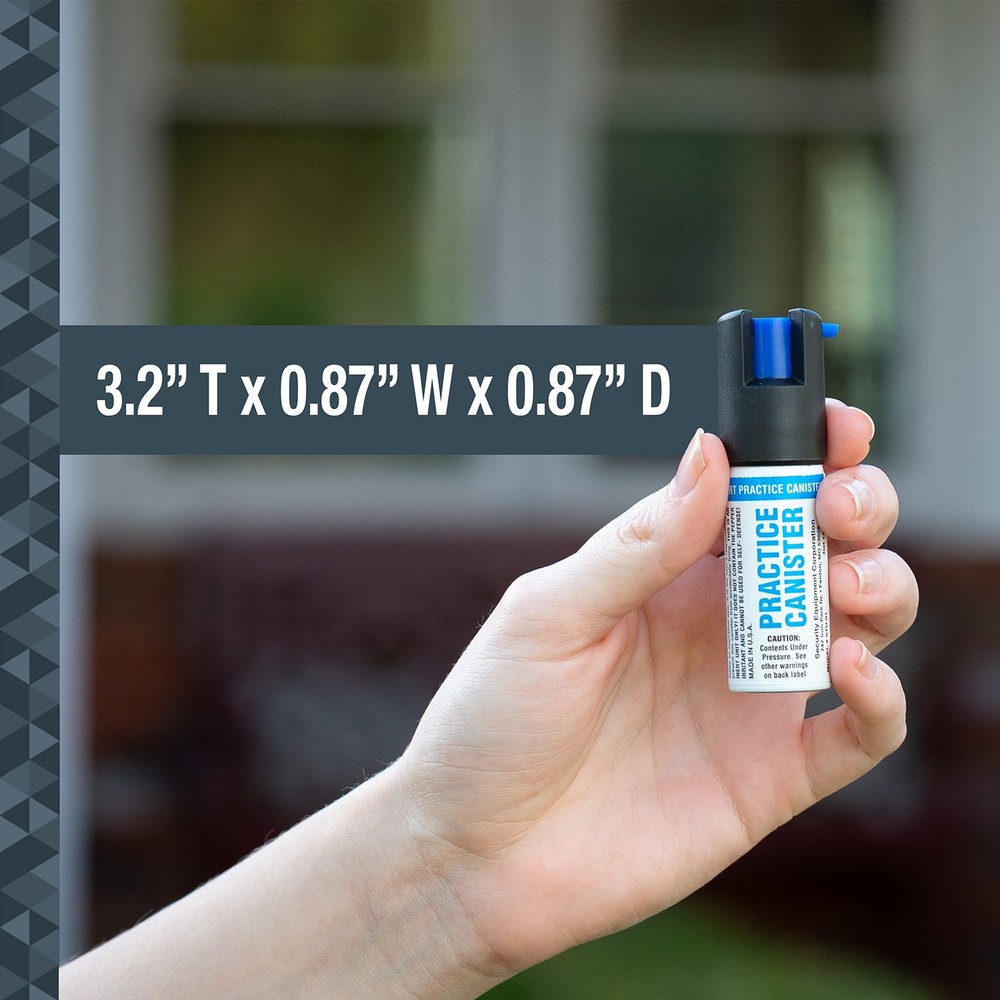SABRE Practice Pepper Spray Keychain Free Design 10 ft Range Safety Training