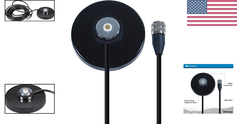 Efficient MicroMobile Mag Mount Antenna - Includes Batteries for Instant Use