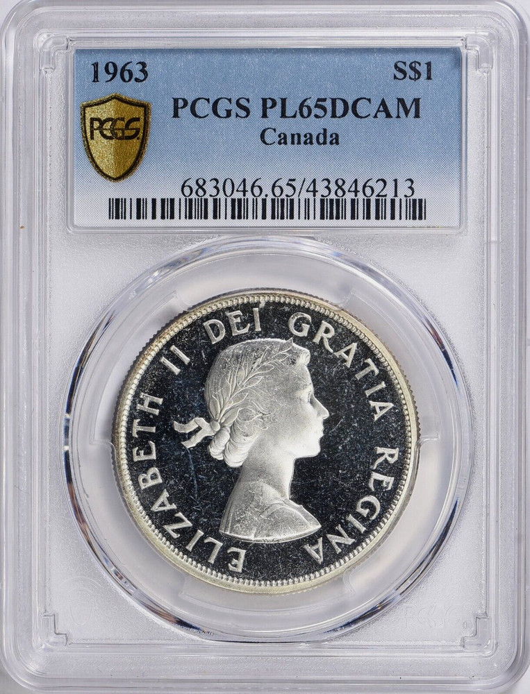 1963 Canada Silver Dollar PCGS PL 65 DCAM