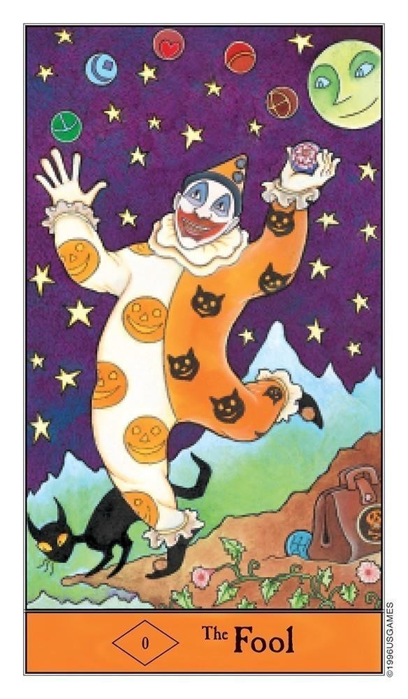 Halloween Tarot Cards Deck Boxed Kit - Includes Deck and Guidebook!