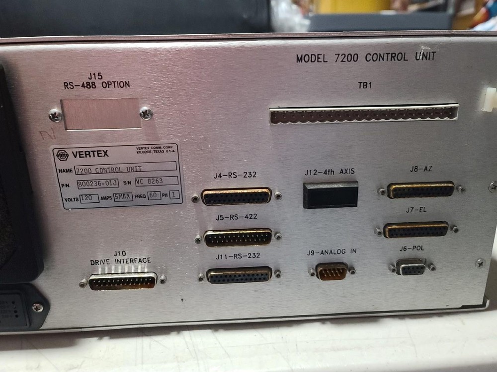 Vertex Model 7200 Antenna Control / Controller Unit P/N:800236-01J