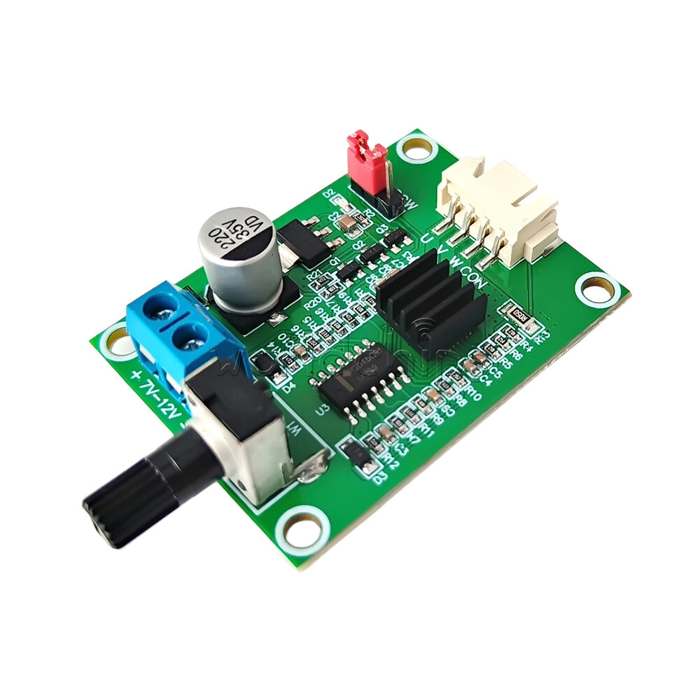 DC7V-12V DC Brushless Motor Driver Board Module Speed Controller + Terminal Wire