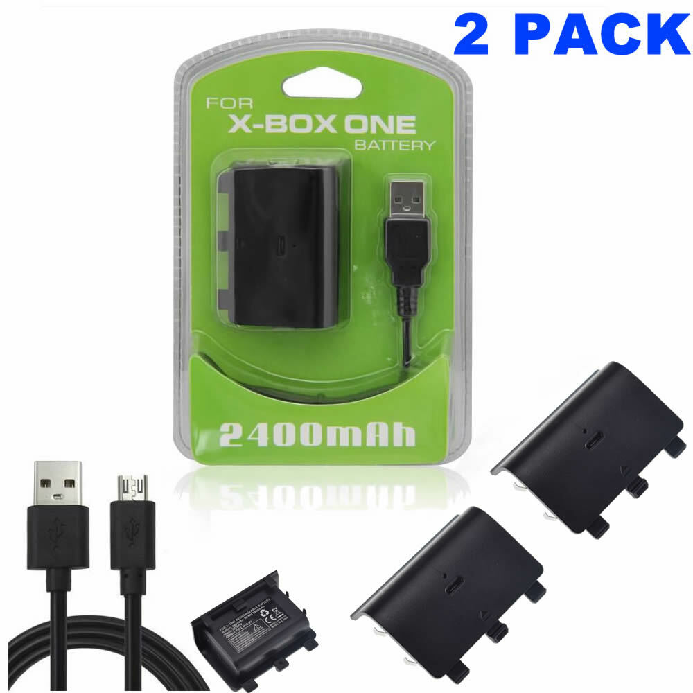Battery 2Pack for Xbox One/S/X/Elite Controller with Micro-USB Charging Cable