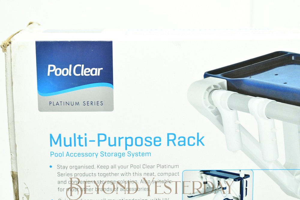 NEW: POOL CLEAR PLATINUM SERIES MULTI-PURPOSE ACCESSORY STORAGE RACK -POOL & SPA