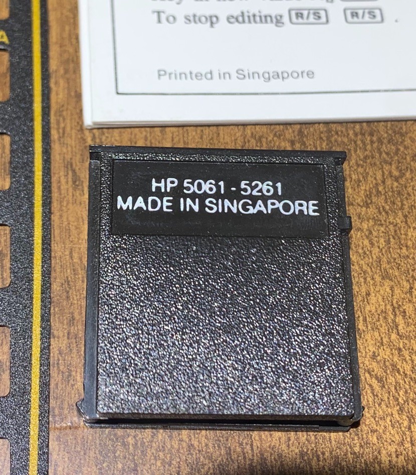 Vintage Hewlett Packard HP-41C MATH PAC w/Manual 2 Overlays Module