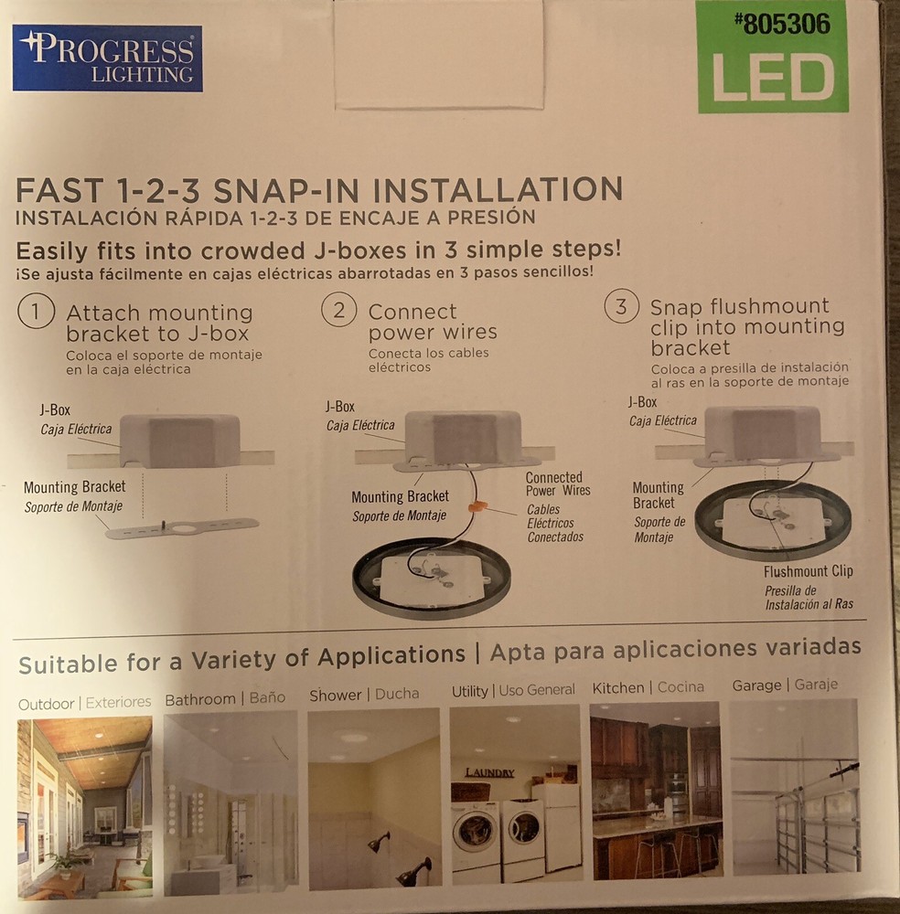 Progress Lighting 7.5-in Brushed Nickel Transitional LED Flush Mount Light ENERG
