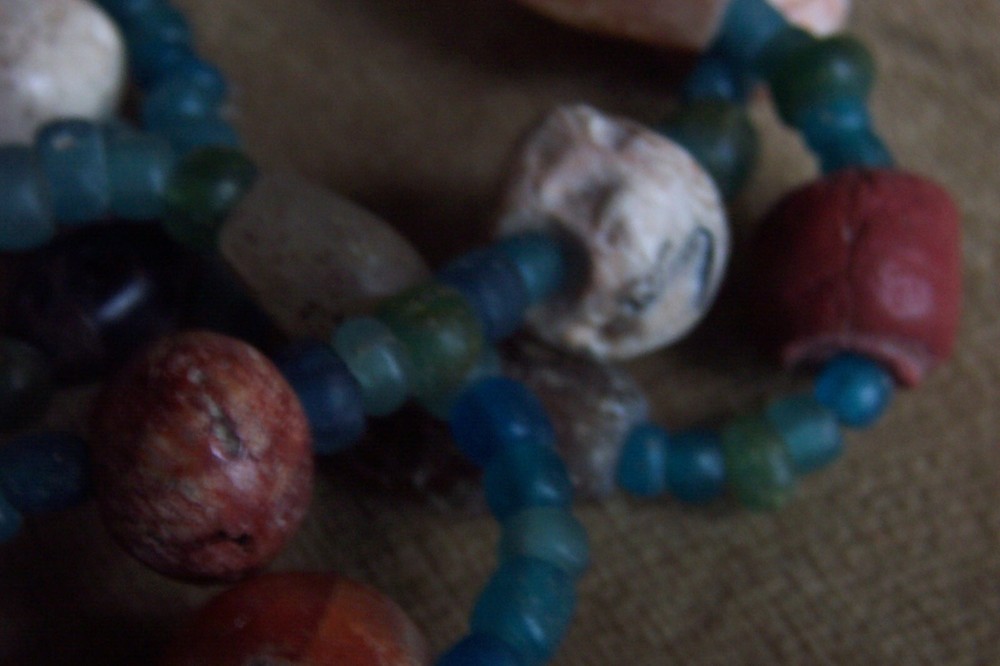 Precolumbian ancient necklace-30"