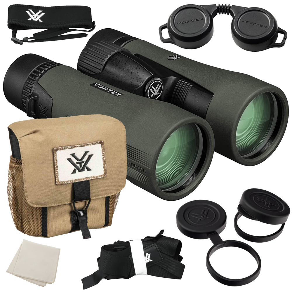 Vortex Optics DB-217 Diamondback HD 12x50 Binocular with Free Hat Bundle