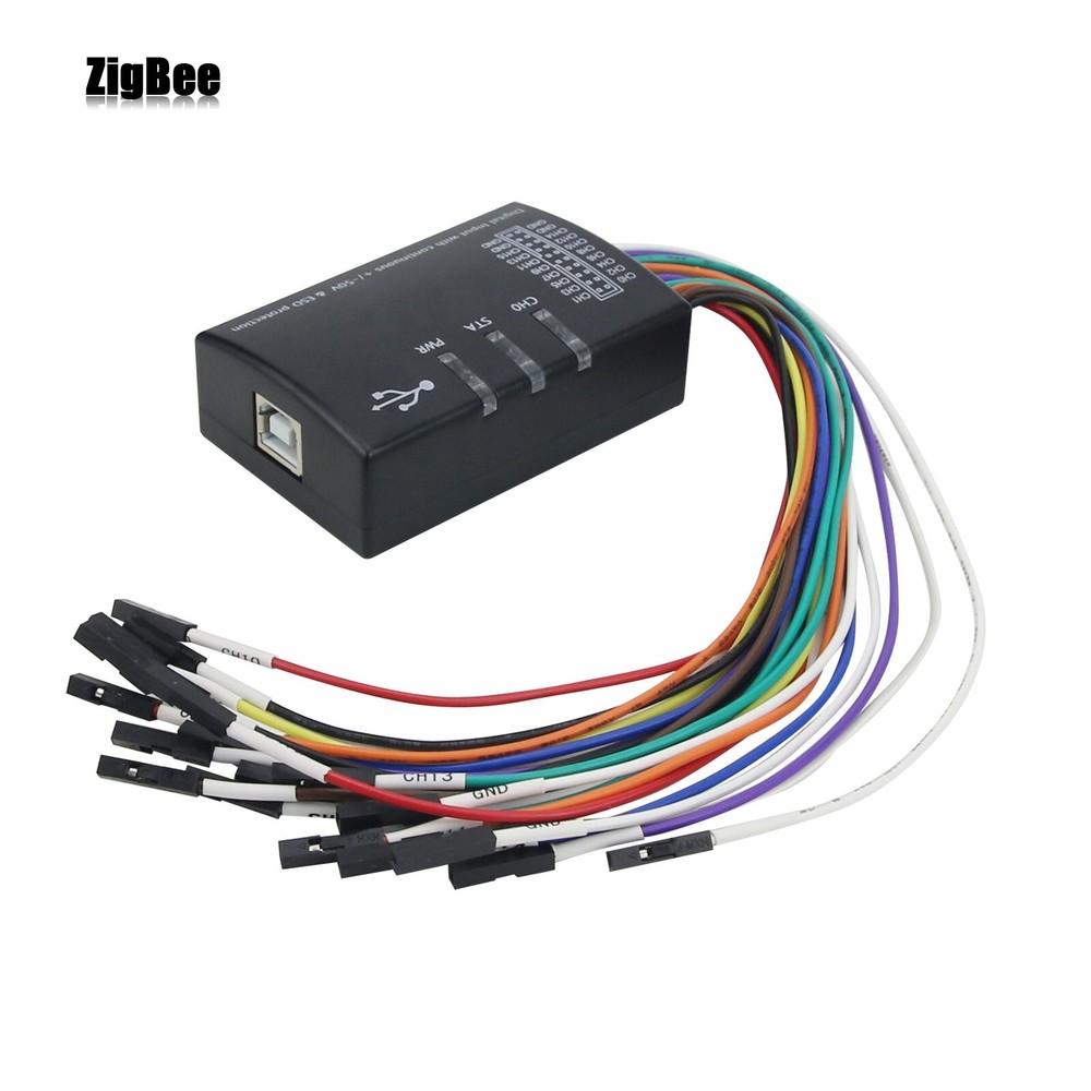 US STOCK Mini 16 Logic Analyzer USB 100M Max Sample Rate 16CH Version 1.1.34