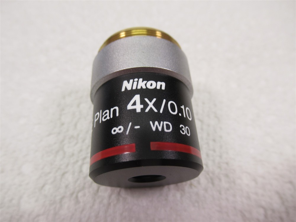 Nikon Eclipse E Plan 4x Microscope Objective Lens WD 30