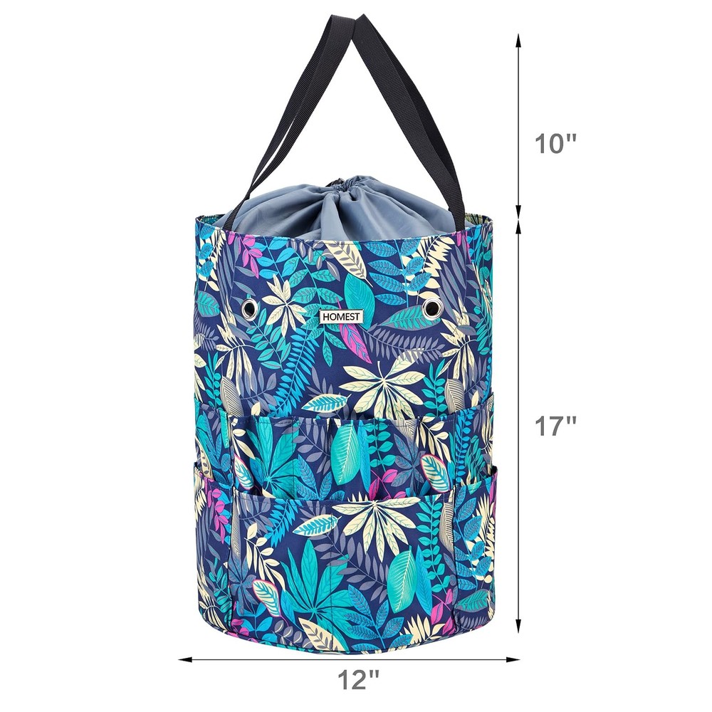 Large Crochet Bag with Customized Front Compartment for Knitting Accessories,...