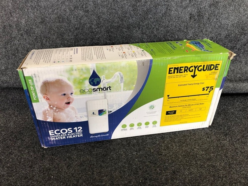 EcoSmart ECOS 12 Tankless Electric Water Heater 240V, 12 kW
