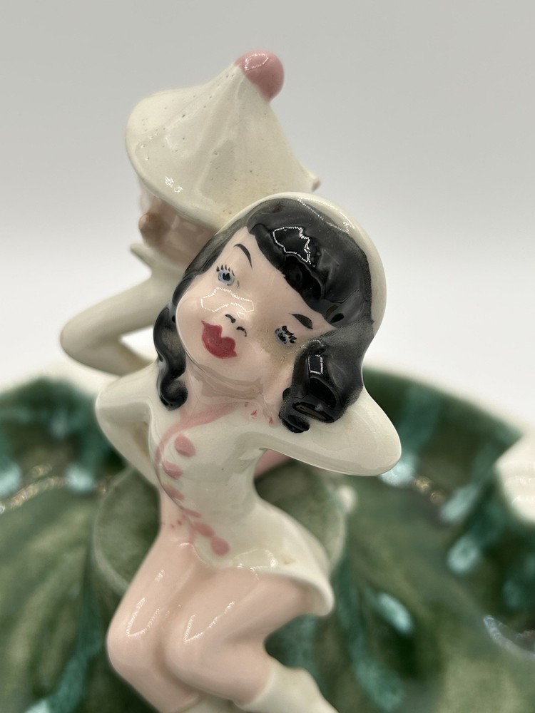 Vintage MCM Pixie Elf Ceramic Ashtray 1960 Hobbyist Condition Issues Please Read
