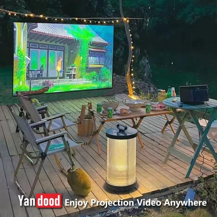 Portable Stainless Frame Projector Screen with Black Backing - 1080P/4K Ready