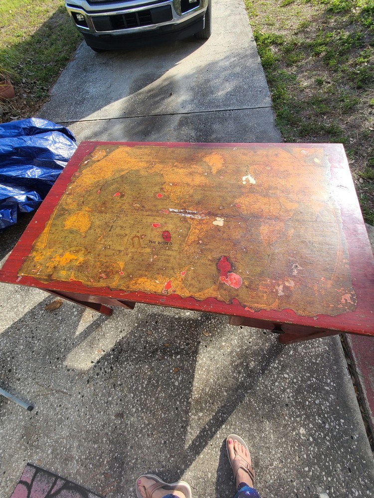 1920s 2 Sided VINTAGE Childs SCHOOL Desk SOLID OAK/ Rare
