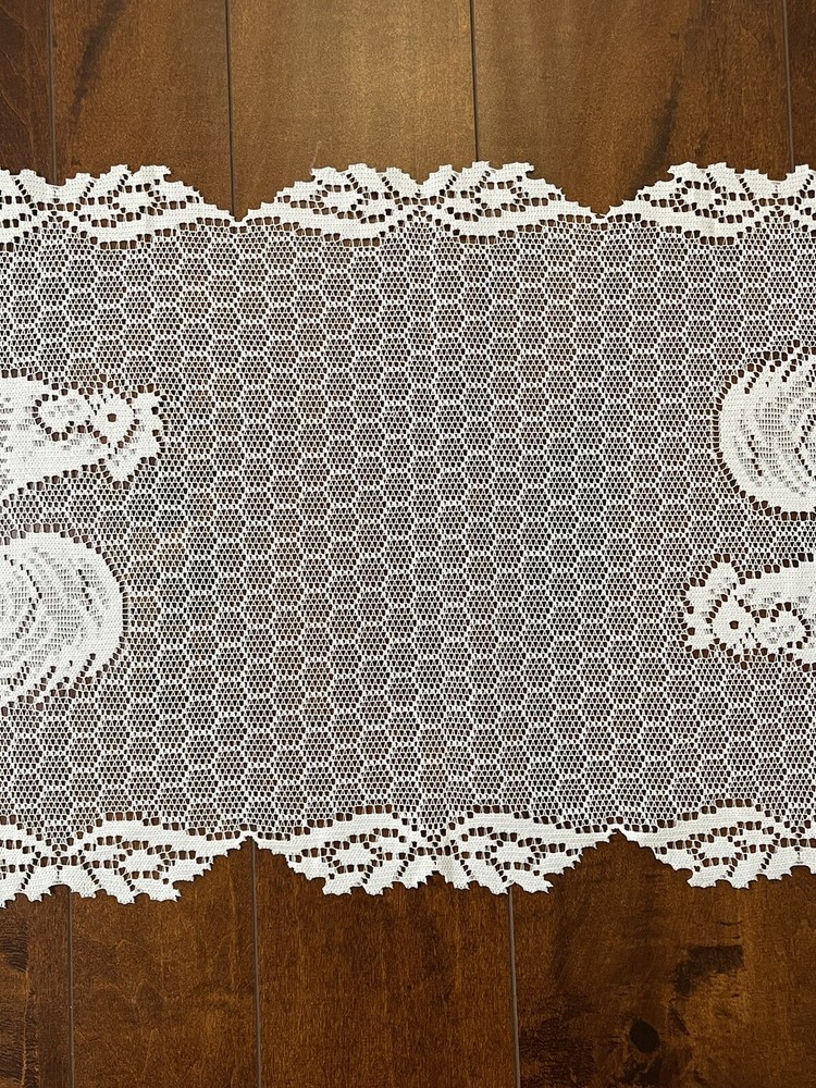 Heritage Lace Ecru 14" x 34" Rooster Table Runner NWT