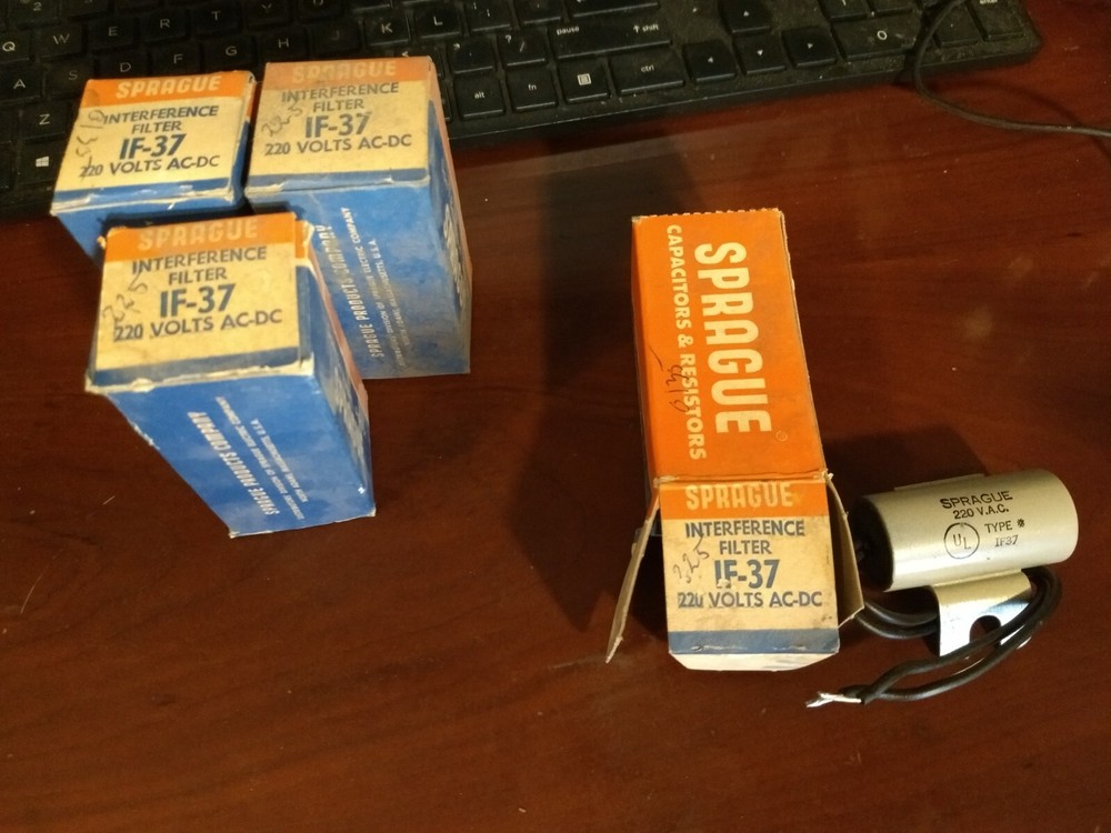 NOS Sprague Interference Filter IF-37 220 Volts AC-DC