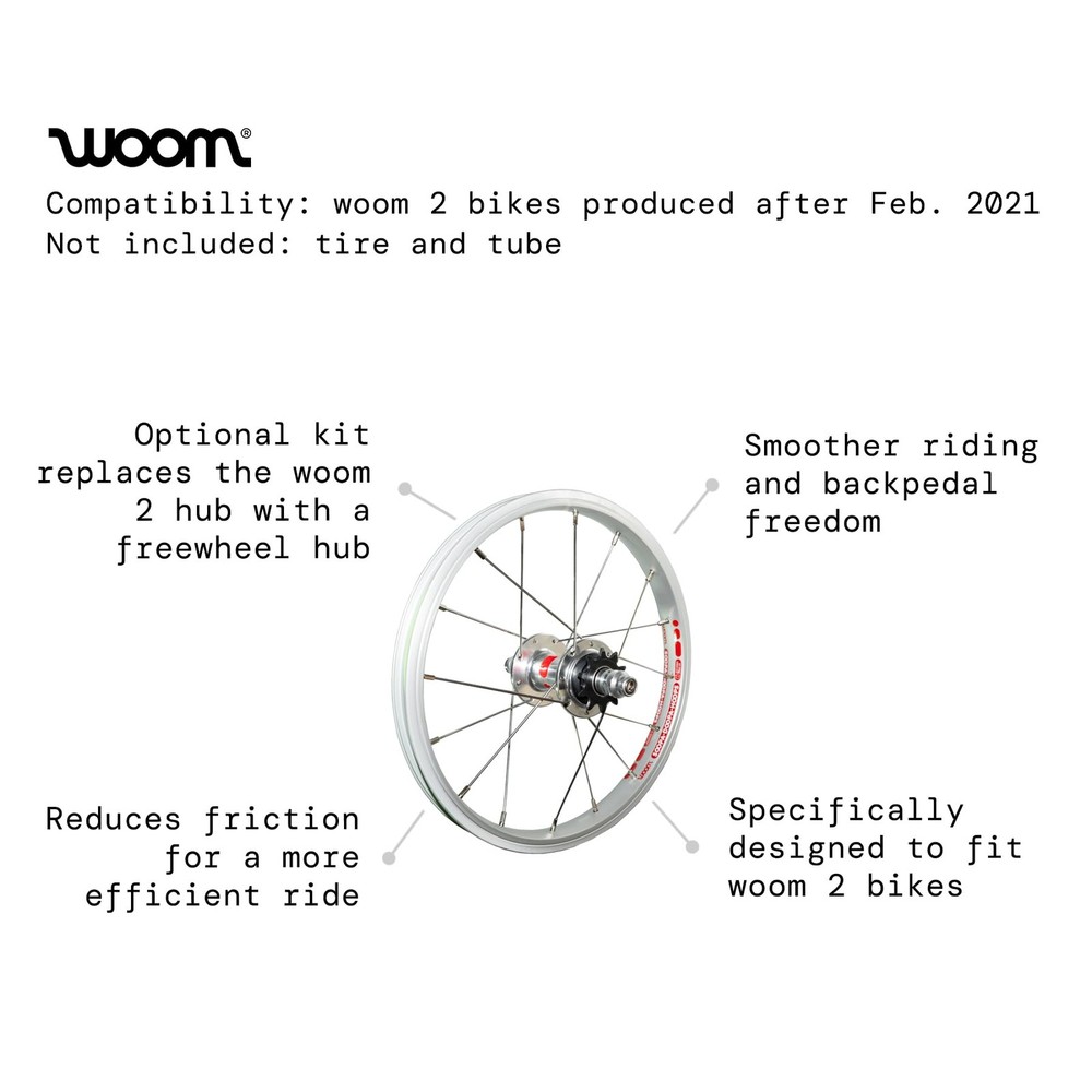 2 Freewheel Kit, Optional Freewheel Hub Conversion Kit for Improved Riding Dy...