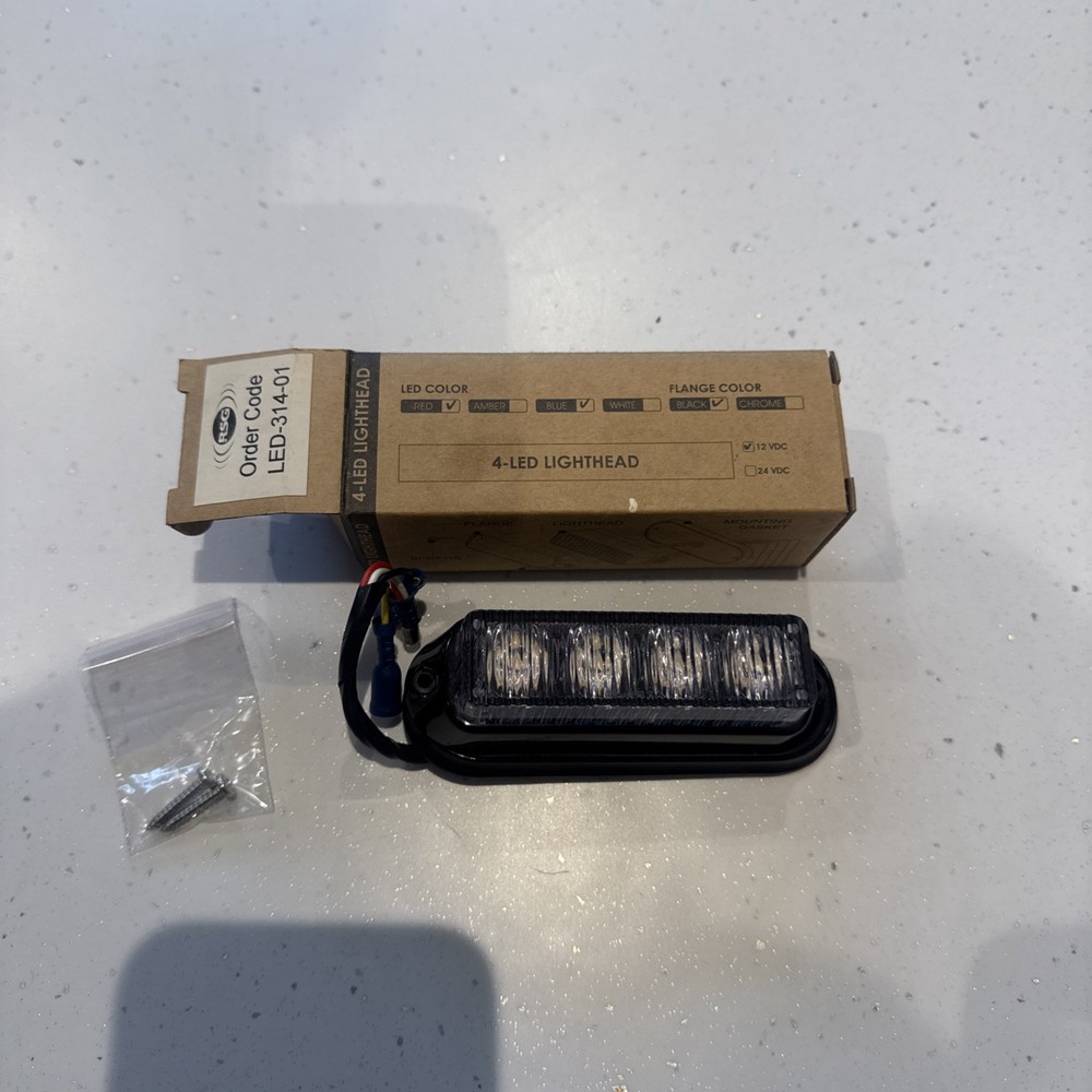 RSG 4 LED Lighthead Module, LED-314-01 4-LED LIGHTHEAD RED BLUE BLACK