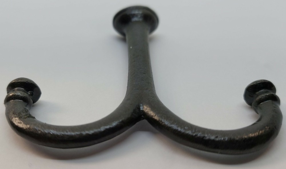 Cast Iron Wardrobe under table mount Ceiling Double Hook coat rack purse mid