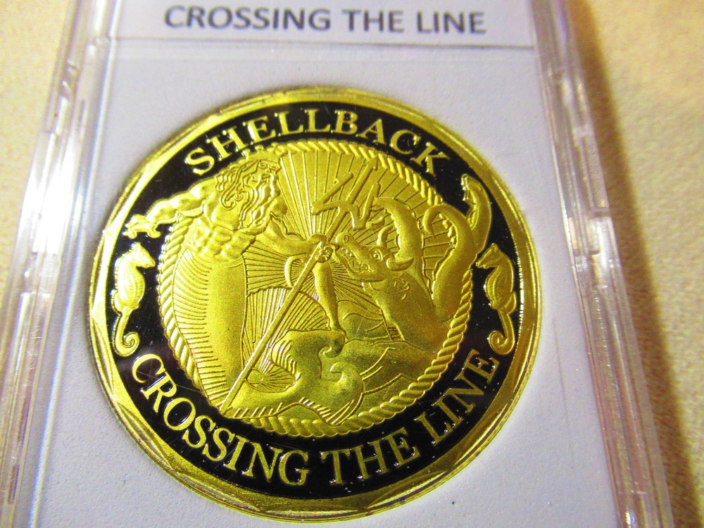 US NAVY - SHELLBACK - CROSSING THE LINE Challenge Coin