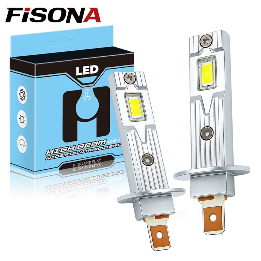 2x H1 LED Headlight Bulbs Conversion Kit High Beam Super Bright 6500K White