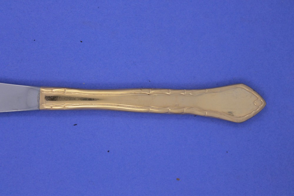 Towle Golden Dorchester Flatware Pattern Modern Solid Knife 8 5/8" Gold Plate