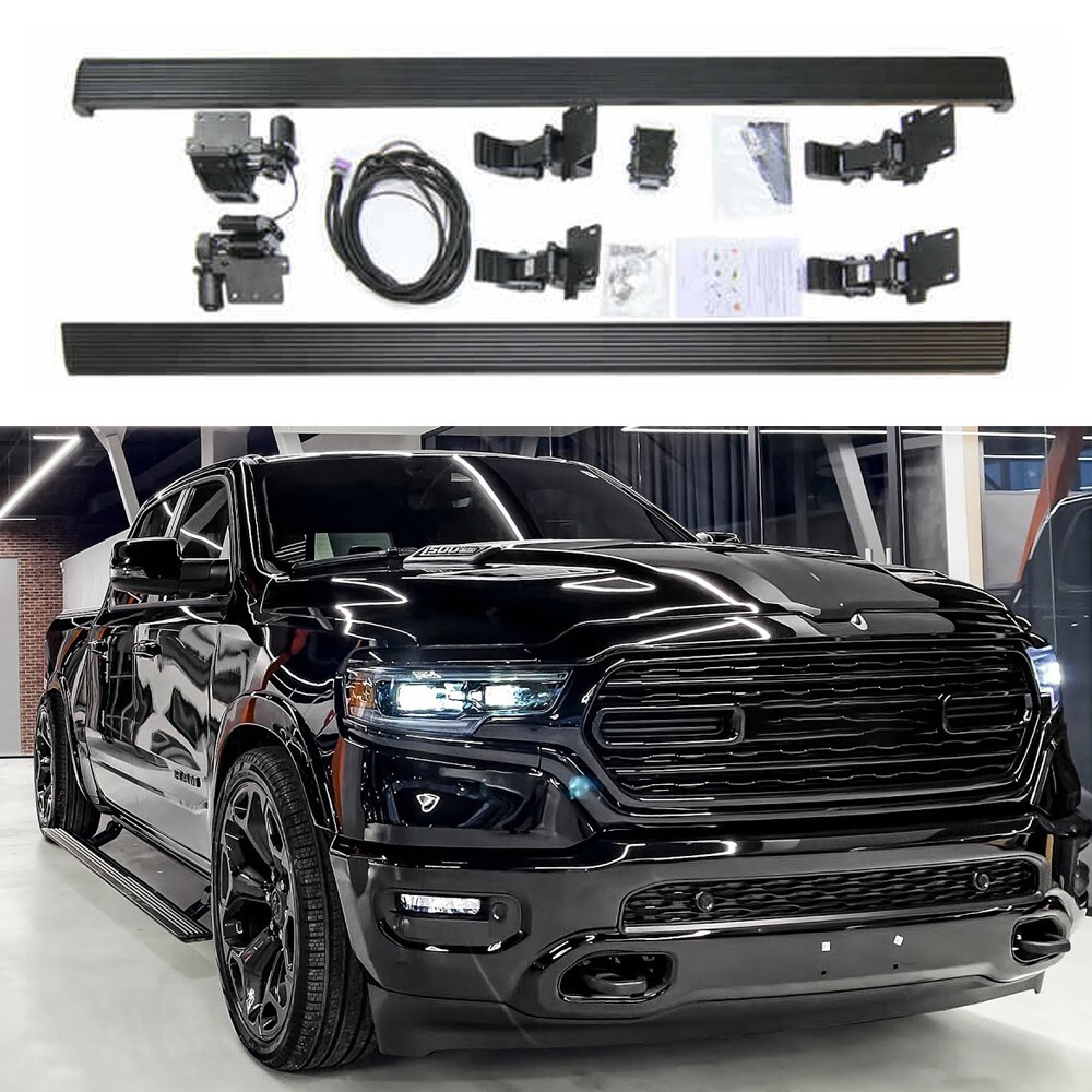 2PCS Power Side Step Deployable Running Boards Fits For Dodge RAM 1500 2019-2024