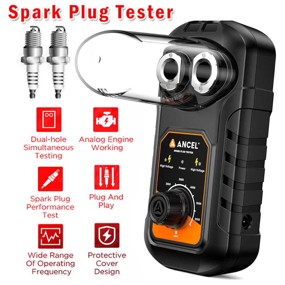 Dual Holes Spark Plug Tester Coil Engine Ignition Tester Auto Diagnostic Tool