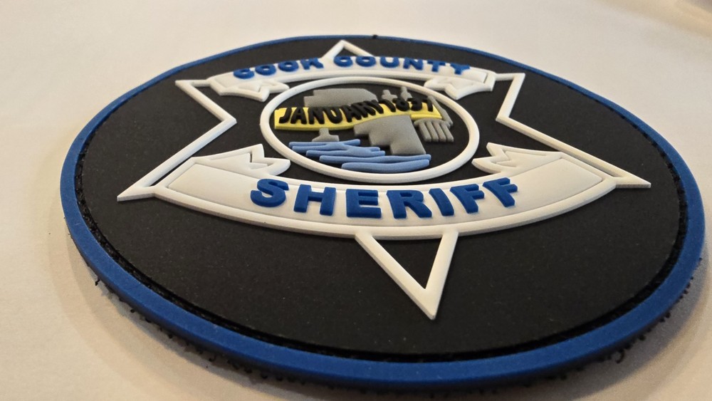 Cook County Sheriff Patch With Hook And Loop Closure 4 X 4