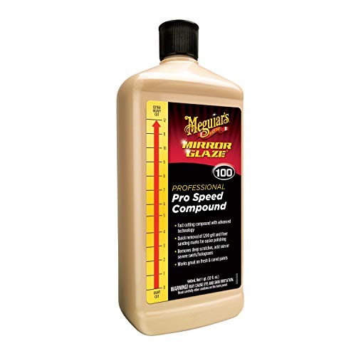 Meguiars M100 Mirror Glaze 32 Oz Fast Cutting Auto Compound For Deep Scratch ...