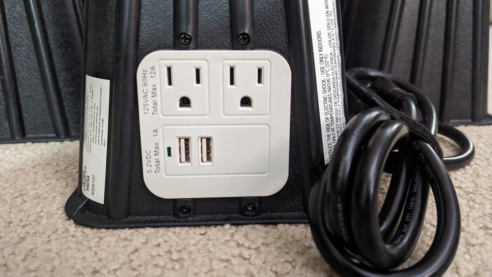 4 Bed Risers With USB Ports & Outlets