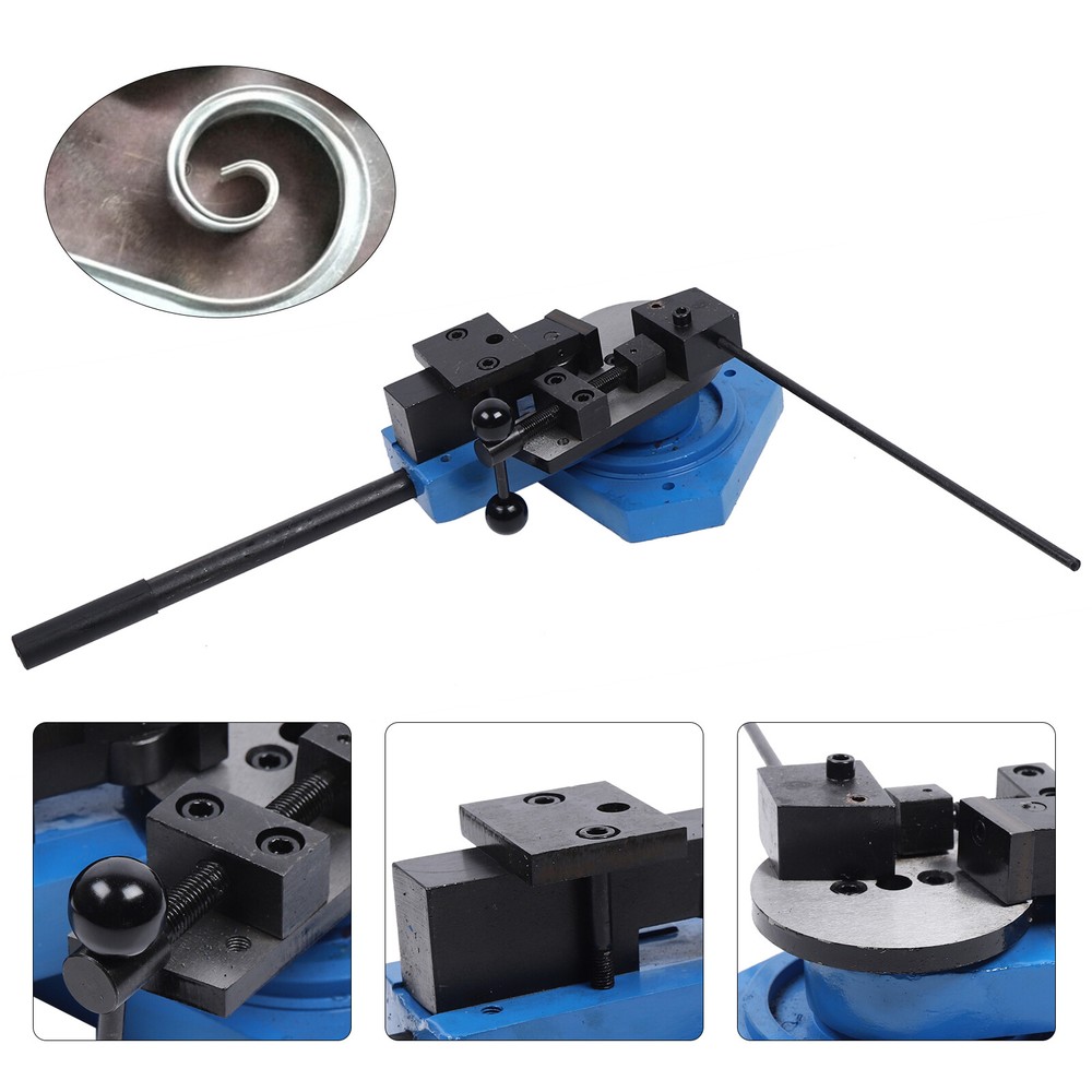 Bender Flat Round Square Angle Bar Bending Machine Tool + Stopper & Scroll Kit