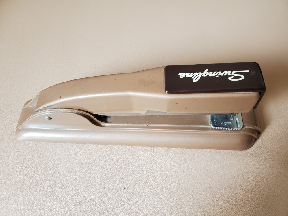 Vintage Swingline Stapler Model 27 Tan/Bronze