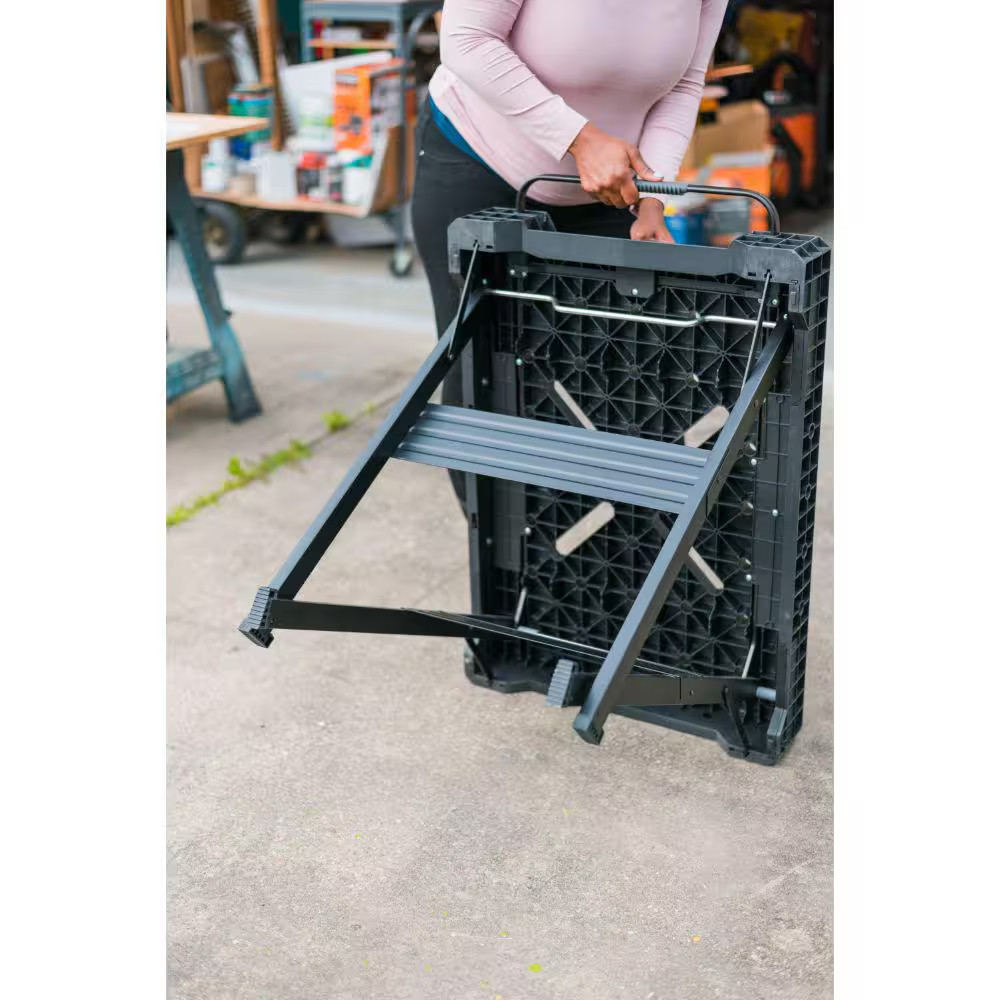 DEWALT Express 33 in. H Plastic Folding Portable Sawhorse Workbench