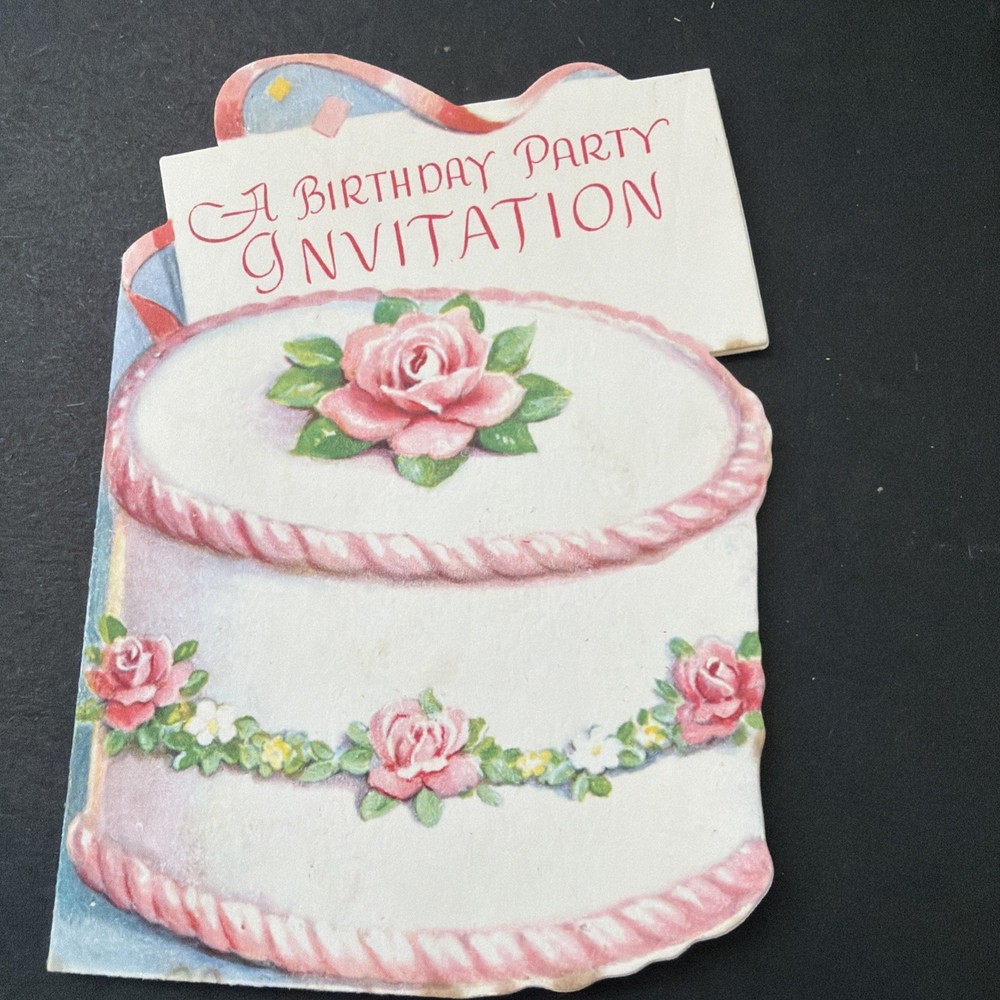 Vintage Invitation  2 cards