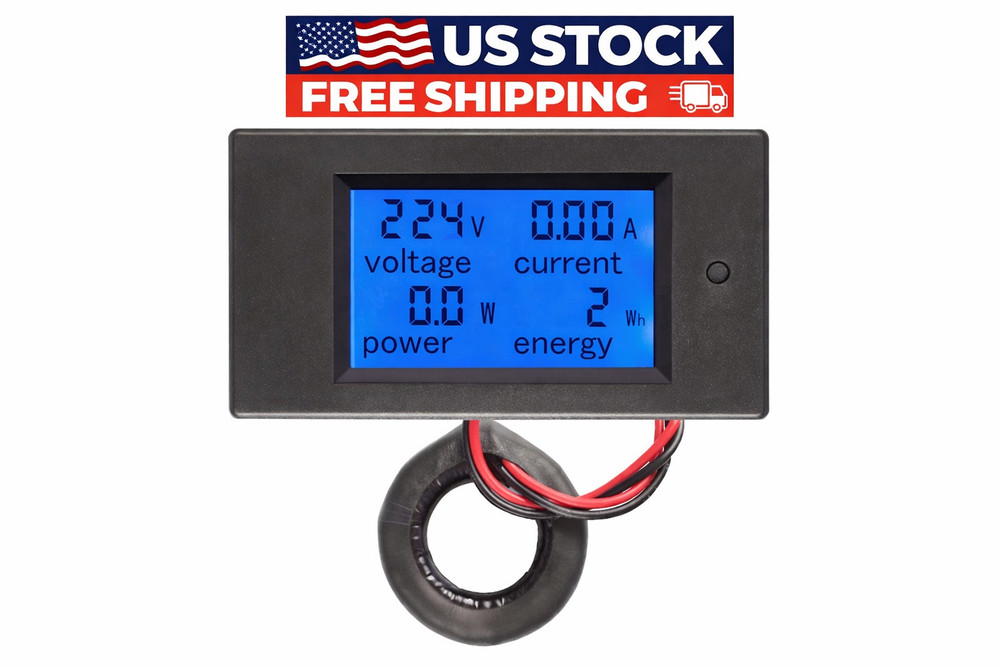 AC Power Meter FOR Panel Generator Solar 80-260V 100A