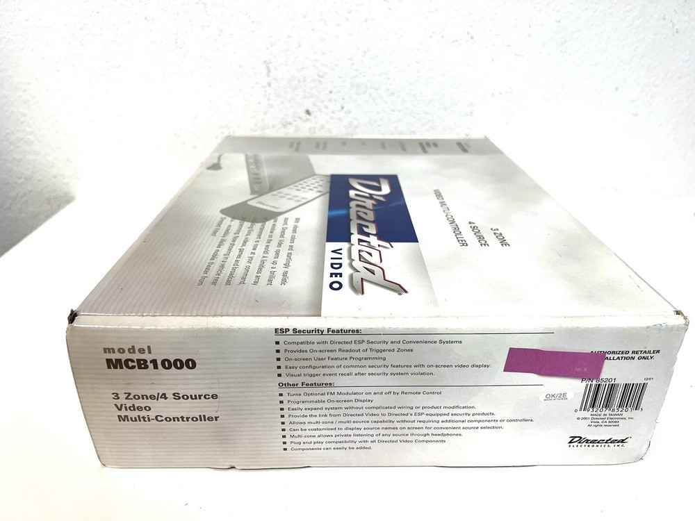 Directed Video -Video Multi-Controller MCB1000 3 Zone 4 Source - NEW